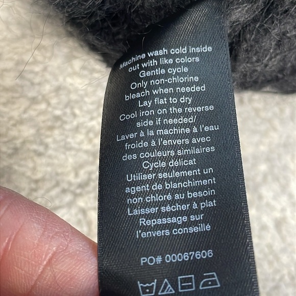 New Rag & Bone Dillion Boucle Knit Turtleneck Sweater Black Alpaca Blend Sz S - Picture 12 of 15